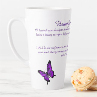 Latte Caneca de Café com Borboletas Lindas
