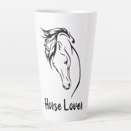 Latte Caneca de Café com Cabeça de Cavalo com Crina