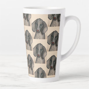 Latte Caneca de Café com Cachorro Weimaraner