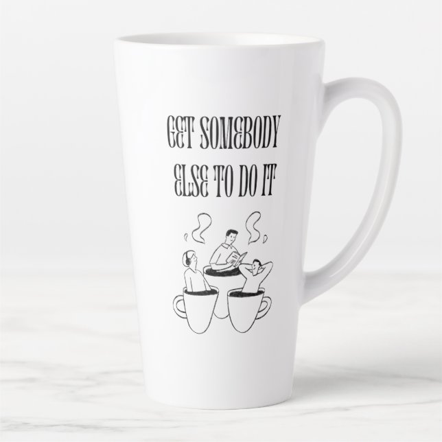 Latte Caneca de Café com Citação Engraçada (Direita)