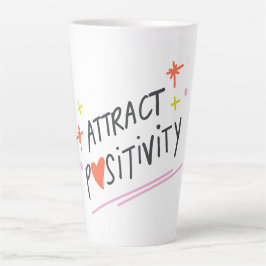 Latte Caneca de Café com Citação Motivacional Atrai Posi