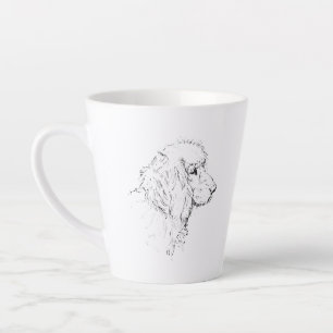 Latte Caneca de Café com Cocker Spaniel – Desenho a Linh
