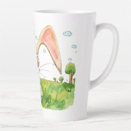 Latte Caneca de Café com Coelho Mal-Humorado - Caneca de
