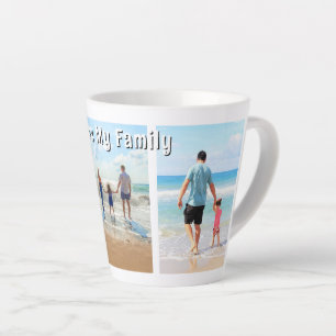 Latte Caneca de Café com Colagem de Fotos da Sua Família