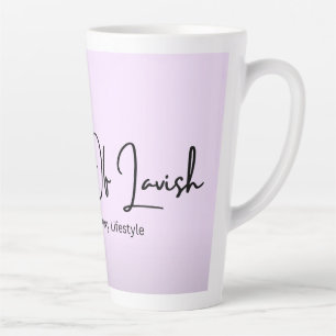 Latte Caneca de Café com Creme Lilac Noir Ombre Luxo
