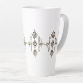 Latte CANECA DE CAFÉ com design de simetria abstrata em