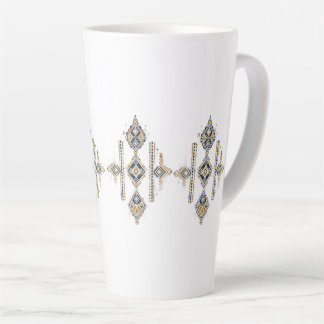 Latte CANECA DE CAFÉ com design de simetria abstrata em