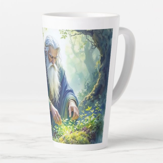 Latte Caneca de Café com Ervas de Merlin (Ângulo direito)