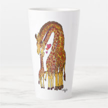 Caneca de Café com Família de Girafa