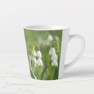 Latte Caneca de Café com Flocos de Neve de Verão