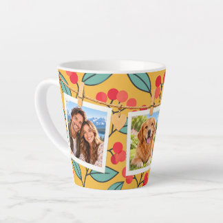 Latte Caneca de Café com Foto Botânica de Frutas Persona