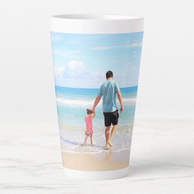 Latte Caneca de Café com Foto Personalizada Presente (Frente)