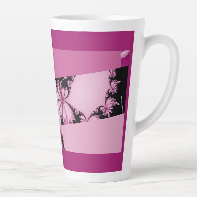 Latte Caneca de café com jardim thulian fractal (Direita)