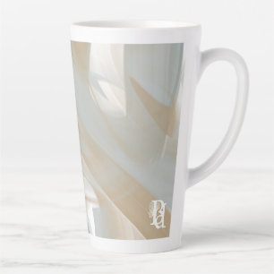 Latte Caneca de Café com Leite Abstrato Tendência de Cas