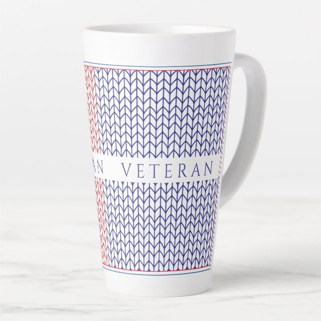Latte Caneca de Café com Leite Alta "VETERANO AMERICANO" (Ângulo direito)