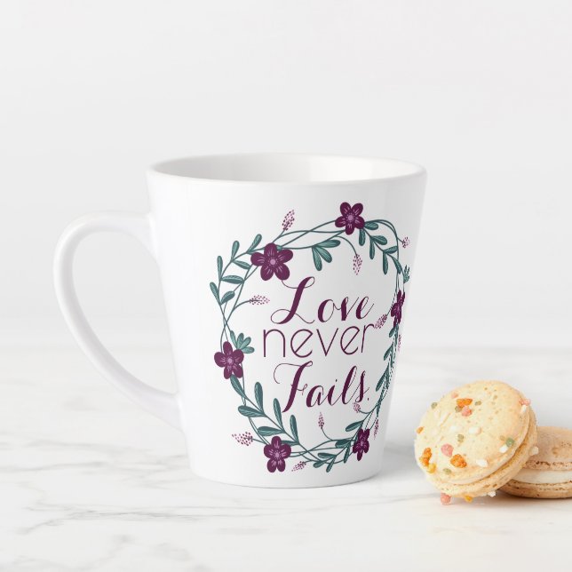 Latte Caneca de Café com Leite Amor Nunca Falha (In Situ)