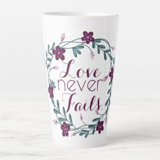 Latte Caneca de Café com Leite Amor Nunca Falha