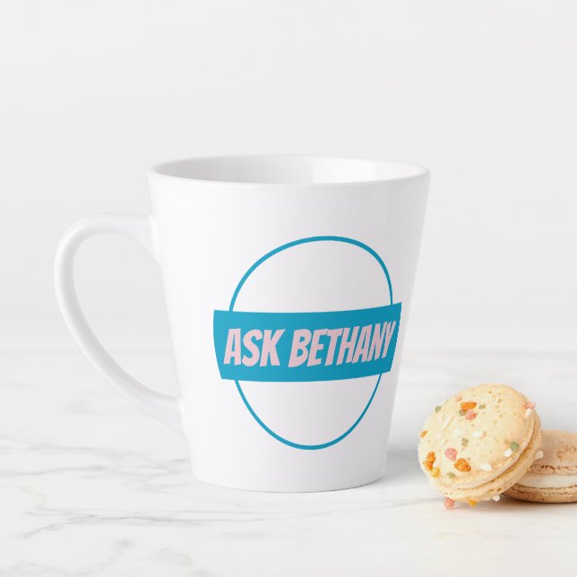 Latte Caneca de Café com Leite Ask Bethany (In Situ)