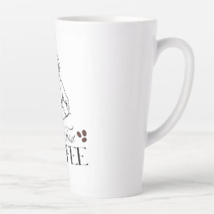 Latte Caneca de Café com Leite Branco Grande 17 oz But F