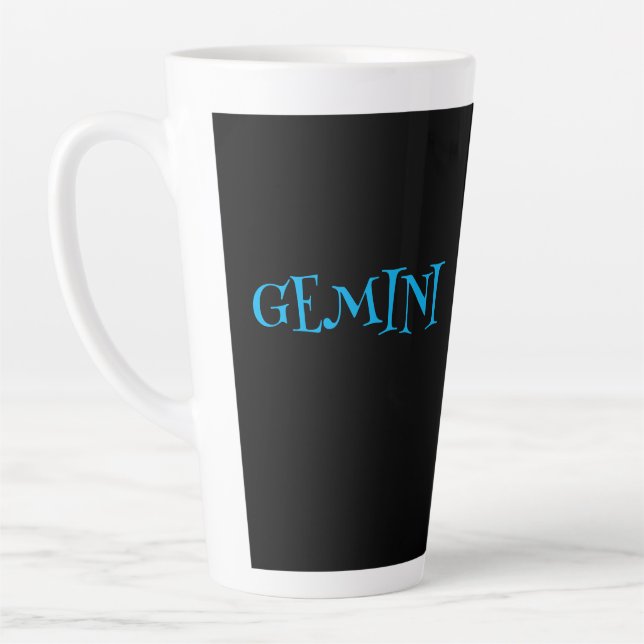 Latte Caneca de café com leite com signo de gêmeos (Esquerda)