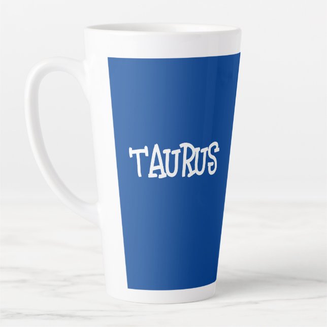 Latte Caneca de café com leite com signo de Touro (Esquerda)