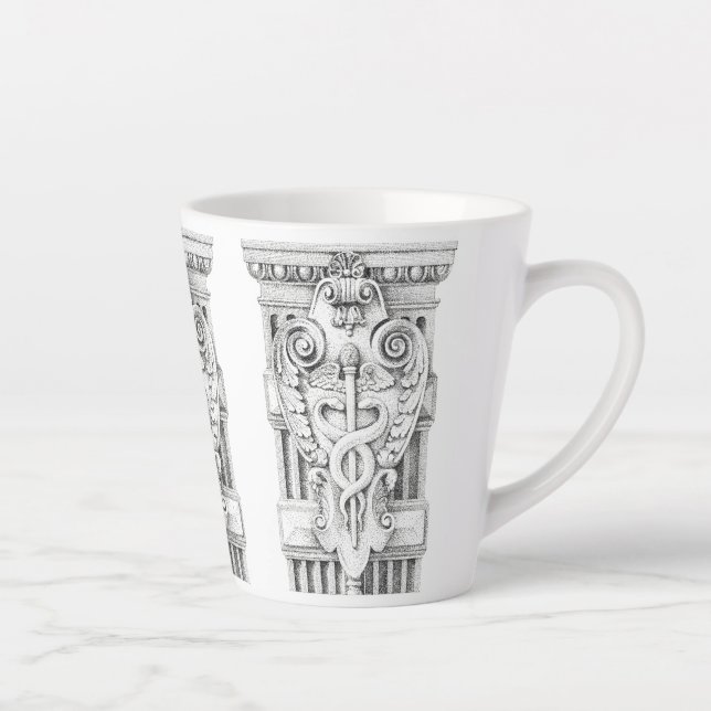 Latte Caneca de Café com Leite Cônica CADUCEUS (Direita)