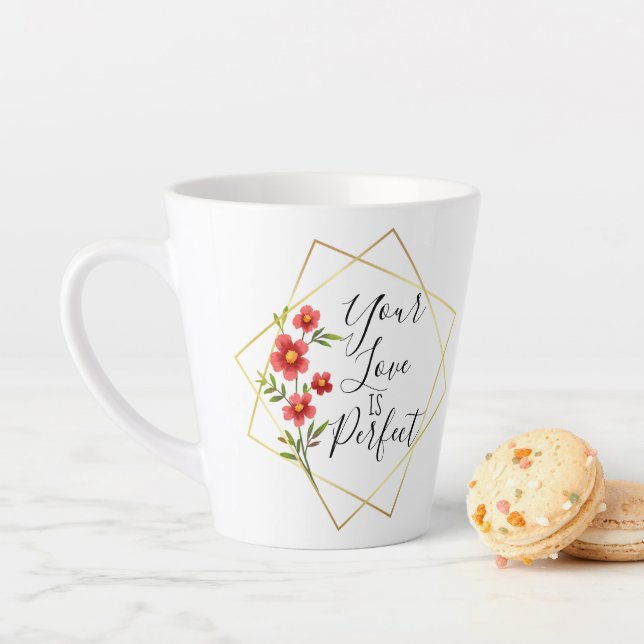 Latte Caneca de Café com Leite de Amor Perfeito (In Situ)