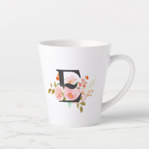 Latte Caneca de Café com Leite Letra E