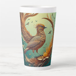 Latte Caneca de Café com Leite (Pássaro Marrom)