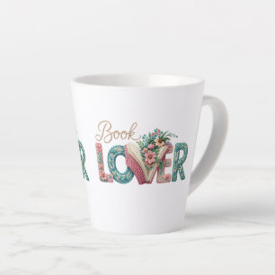 Latte Caneca de Café com Leite Pastel Amante de Livros