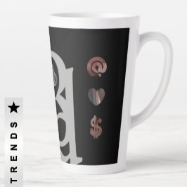 Latte Caneca de Café com Leite RICH Tendência Abstrata D