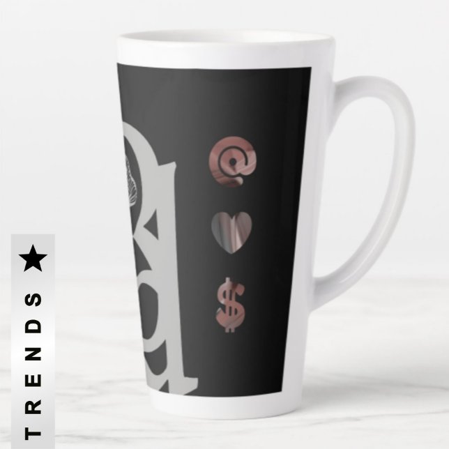 Latte Caneca de Café com Leite RICH Tendência Abstrata D (Criador carregado)