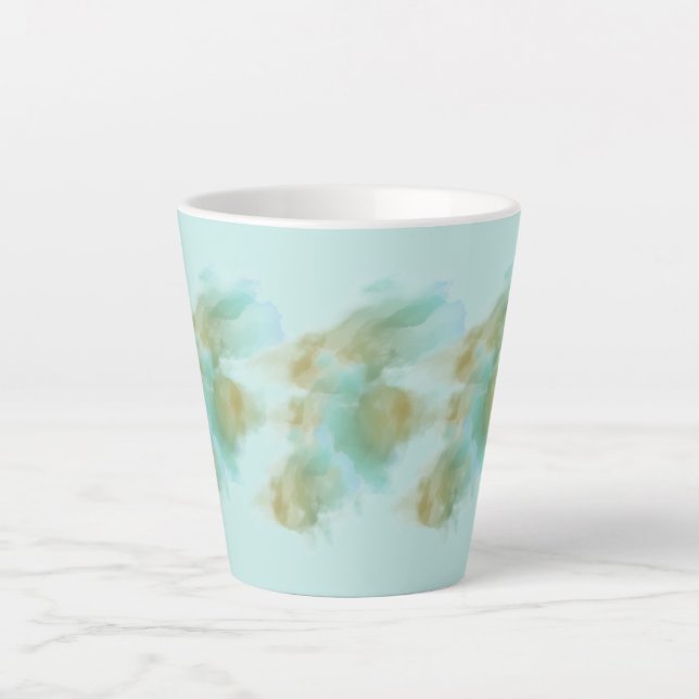 Latte Caneca de Café com Leite Verde Pastel – Design Min (Frente)