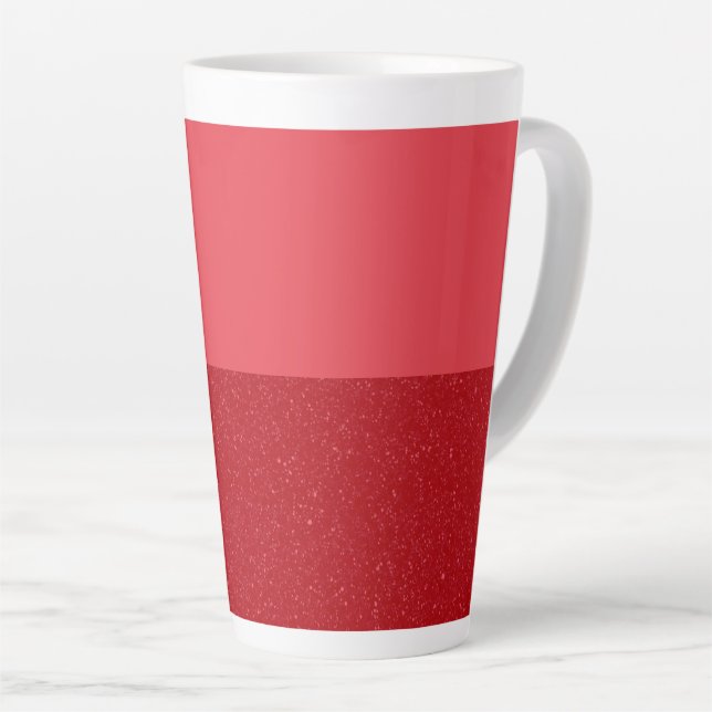Latte Caneca de Café com Leite Vermelho Dividido Tomate  (Ângulo direito)