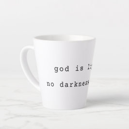 Latte Caneca de Café com Luz Moderna de Deus