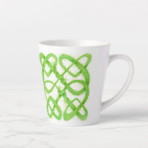 Latte Caneca de Café com o Nó Celta Verde