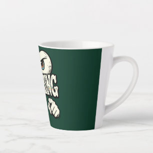 Latte Caneca de Café com Olhos Retrô Engraçados "ESTOU D