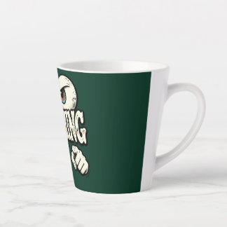 Latte Caneca de Café com Olhos Retrô Engraçados "ESTOU D
