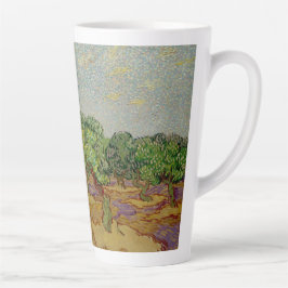 Latte Caneca de Café com Pintura de Oliveiras de Van Gog