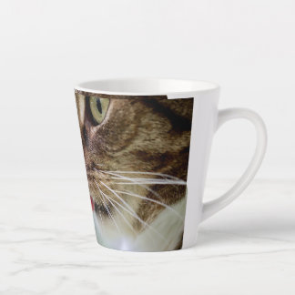 Latte Caneca de Café com Rosto de Gato Realista Fofo