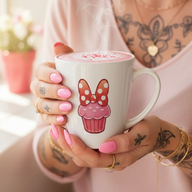Latte Caneca de Café com Sabor a Cupcake (Criador carregado)