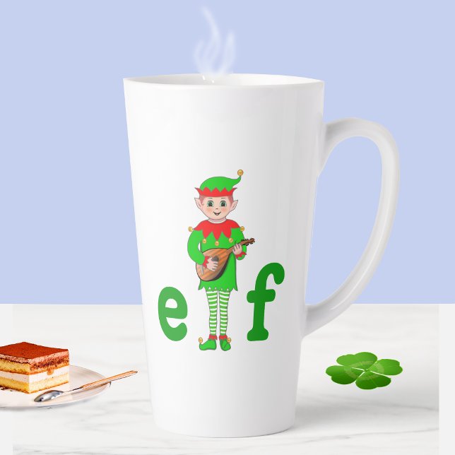 Latte Caneca de Café com Tema de Elfo Musical (Criador carregado)