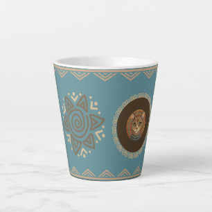 Latte Caneca de Café com Tema de Gato Antigo e Motivo An