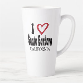 Latte Caneca de Café com Tema Souvenir Eu Amo Santa Barb