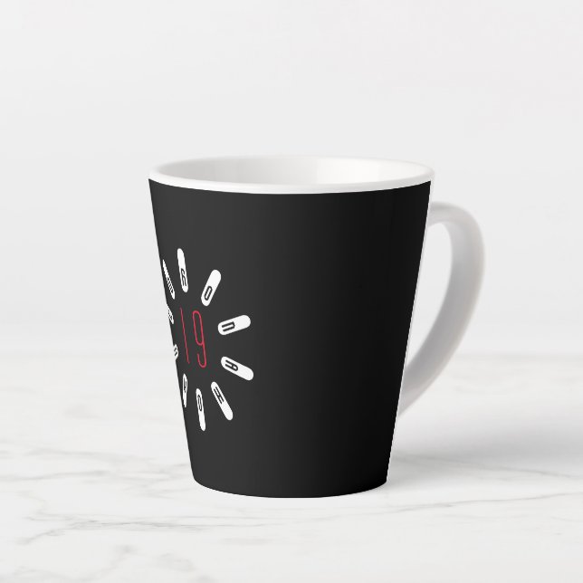 Latte Caneca de Café CORONA 19 HOAX (Ângulo direito)