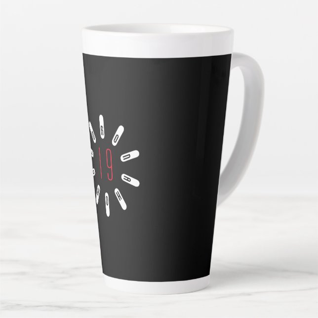 Latte Caneca de Café CORONA 19 HOAX (Ângulo direito)