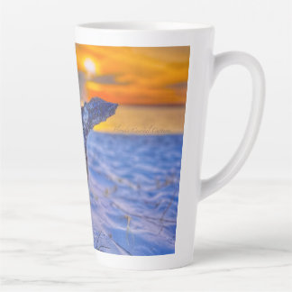 Latte Caneca de café crua de praia