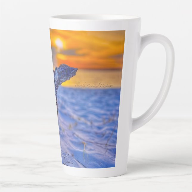 Latte Caneca de café crua de praia (Direita)