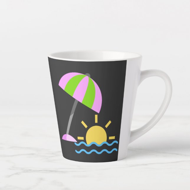 Latte Caneca de Café da Manhã à Beira-Mar (Direita)