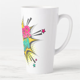 Latte Caneca de Café da Super Mãe de Quadrinhos